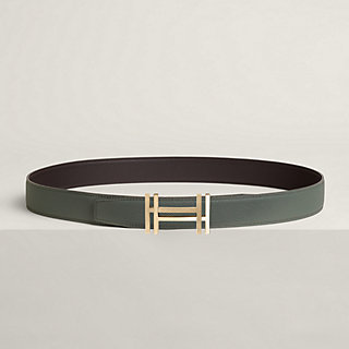 H au Carre belt buckle & Reversible leather strap 32 mm | Hermès USA