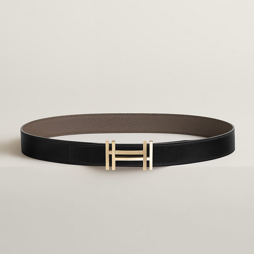 H au Carre belt buckle & Reversible leather strap 32 mm | Hermès USA