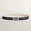 H au Carre belt buckle & Reversible leather strap 32 mm, view 1 of 3