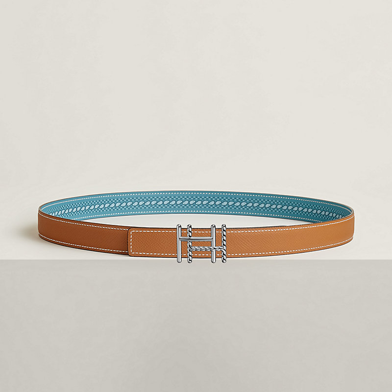 Hermes Silver H Carre Twist belt buckle 24mm NEW HERMES BUCKLE S GP H AU CARRE TWIST (24MM) METAL (SHOULD  main image 2