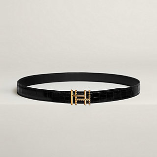 アクセサリー Hermes Belt & Buckle Hermes Reversible Belt Kit 85mm Etoupe Black Striee