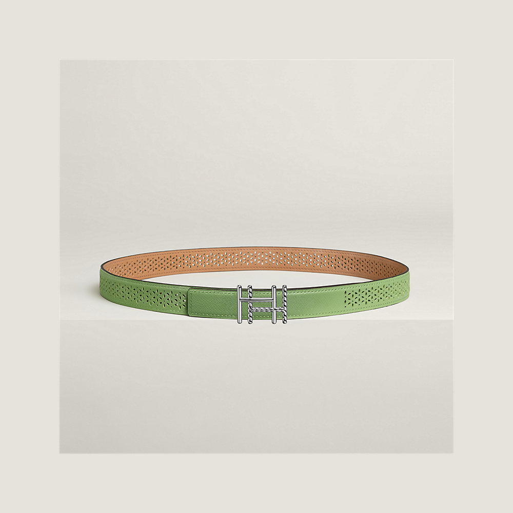 H au Carre Twist belt buckle & Reversible leather strap 24 mm | Hermès ...