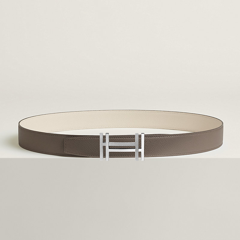 H au Carre 벨트 버클 & 리버서블 가죽 스트랩 32mm