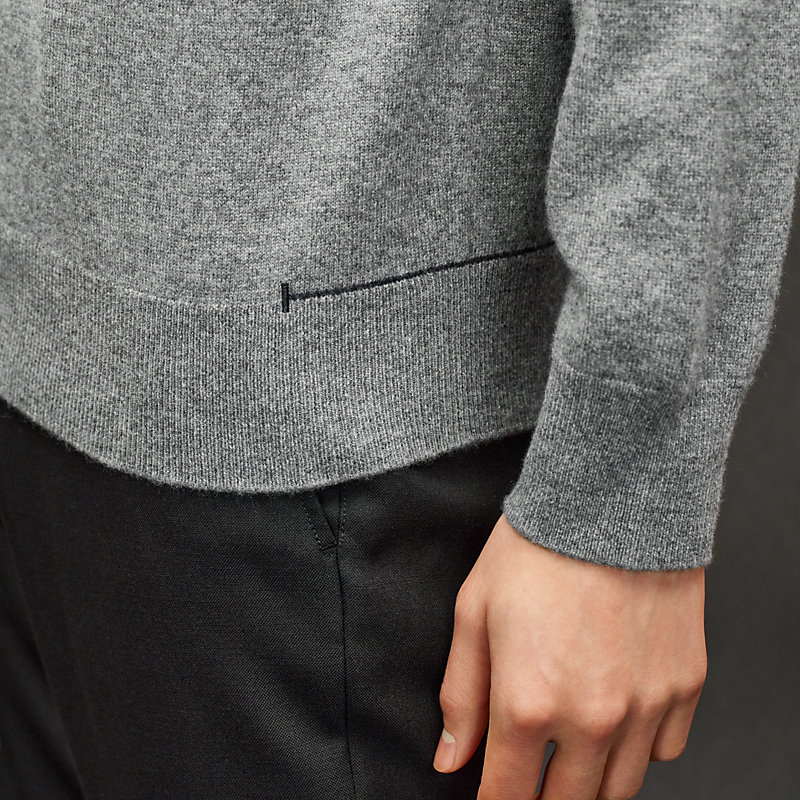 "H Bartack" crewneck cashmere sweater