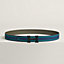 H belt buckle & Contrast reversible leather strap 32&nbsp;mm, View: , view 1 of 3