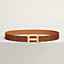 H belt buckle & Leather strap 32&nbsp;mm, View: , view 1 of 2