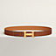 H belt buckle & Leather strap 32&nbsp;mm, View: , view 1 of 2