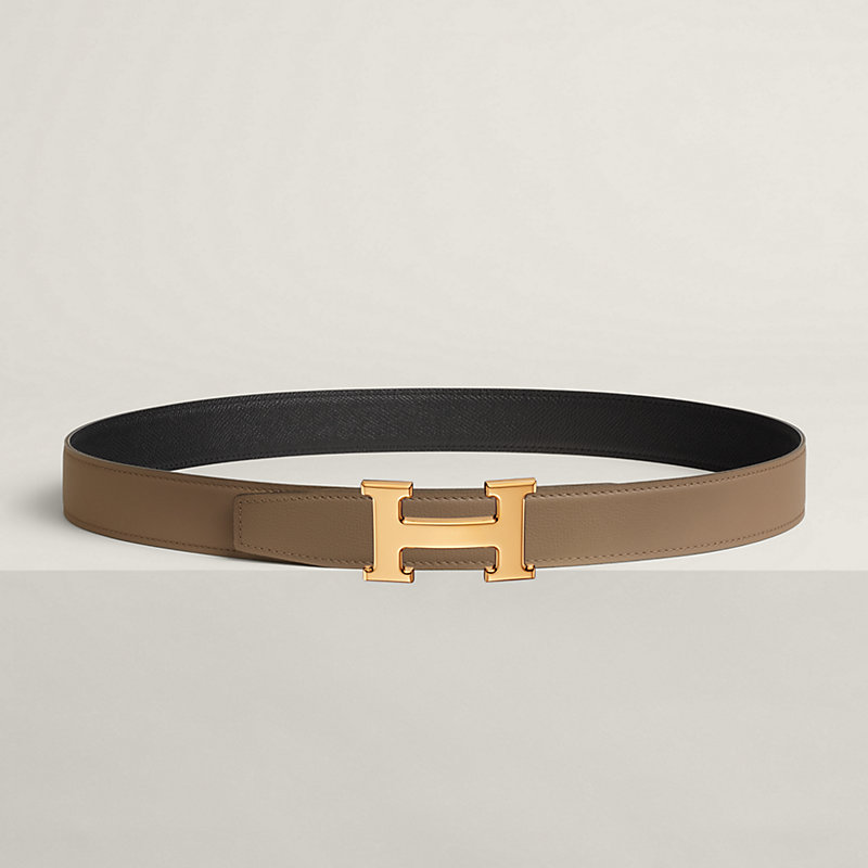 【新品・未使用】 HERMESベルト　32mm リバーシブル　ブラック×ブラウン Amazon | [エルメス] ベルトバックル 《H》 & リバーシブル