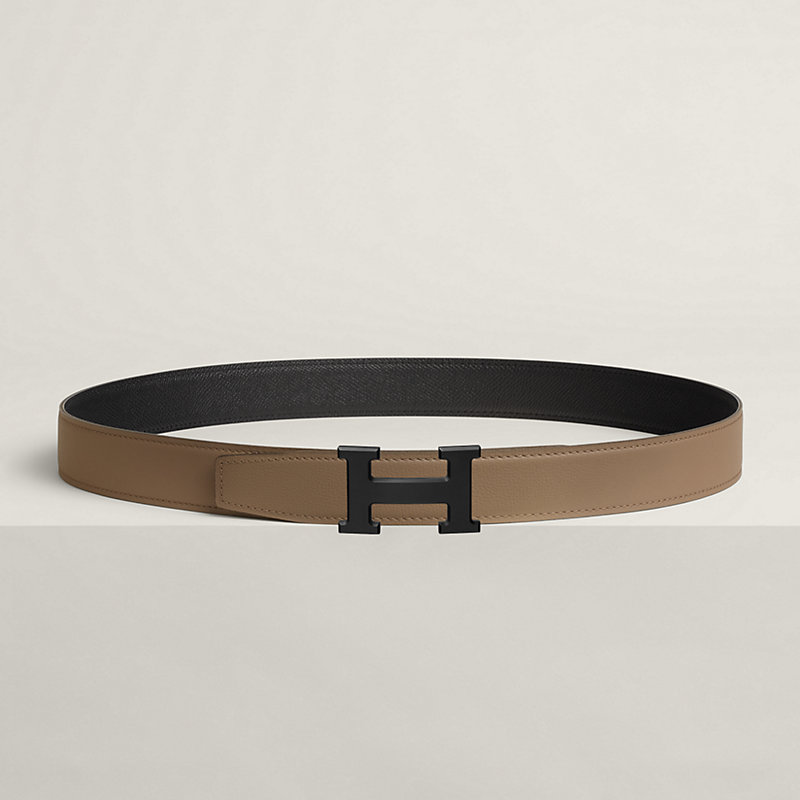 HERMES 黒レザーベルト Hバッバックル2個付き ベルトバックル 《H》 & レザーベルト（キット） 32 | Hermès