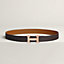 H belt buckle & Reversible leather strap 32&nbsp;mm, View: , view 1 of 3