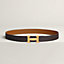 H belt buckle & Reversible leather strap 32&nbsp;mm, View: , view 1 of 3
