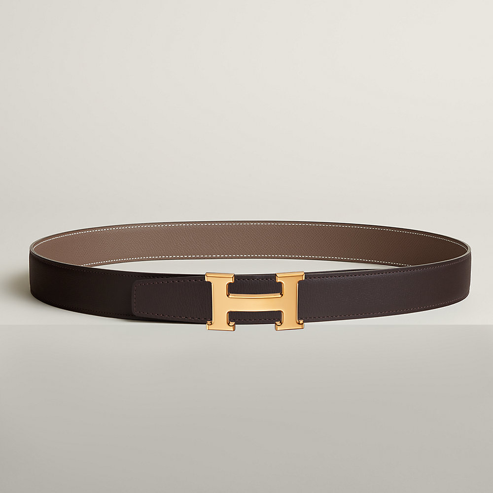 H belt buckle & Reversible leather strap 32 mm | Hermès USA