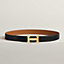 H belt buckle & Reversible leather strap 32 mm, view 1 of 4