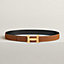 H belt buckle & Reversible leather strap 32 mm, view 2 of 4