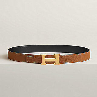 H belt buckle & Reversible leather strap 32 mm | Hermès USA