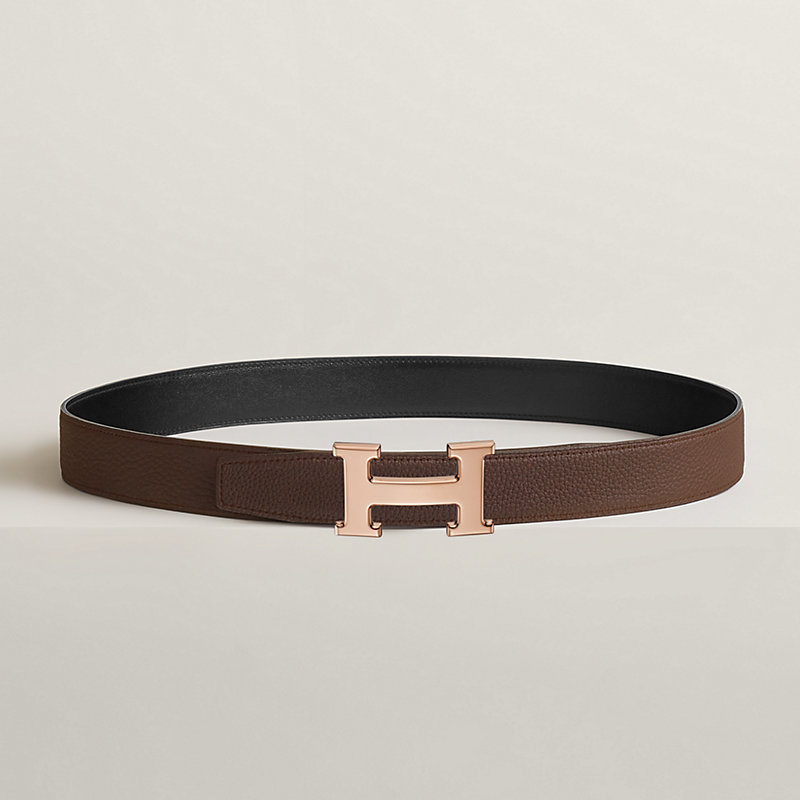 H belt buckle & Reversible leather strap 32 mm