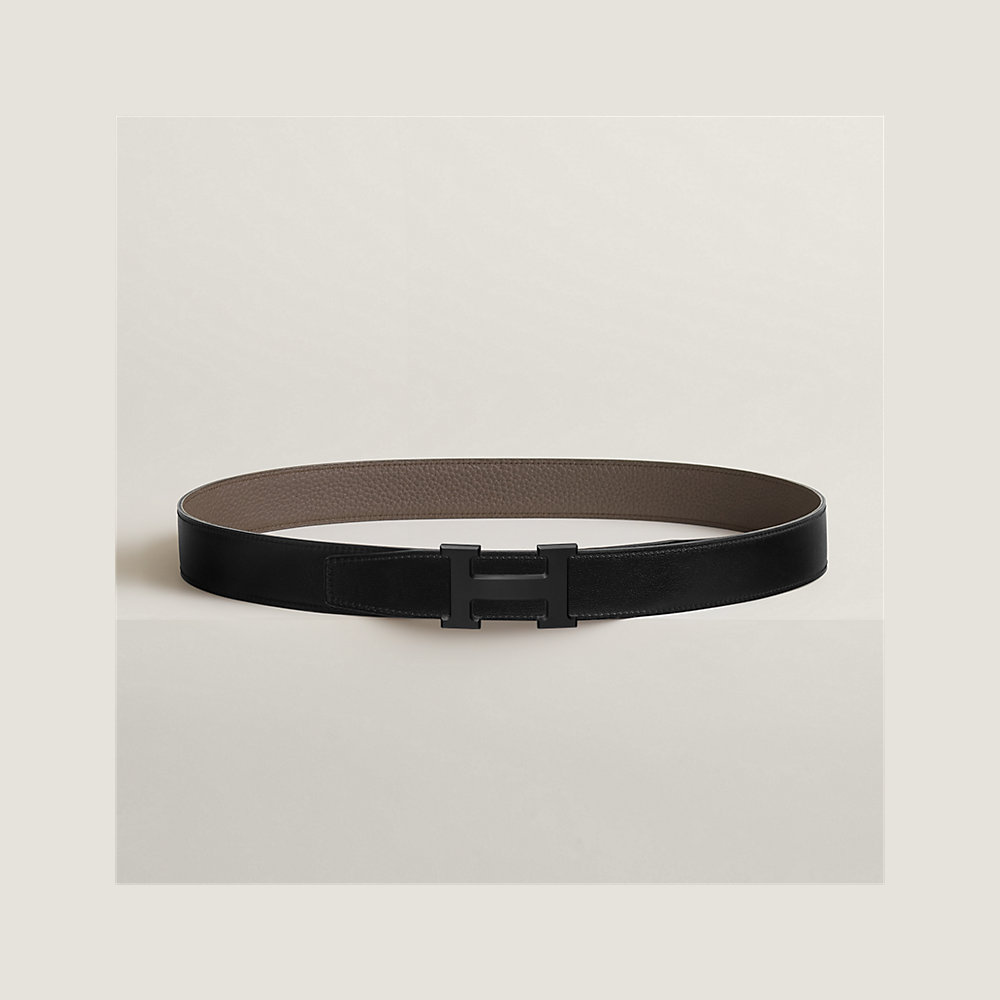 H belt buckle & Reversible leather strap 32 mm