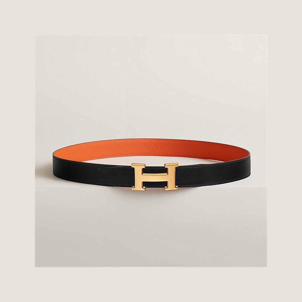 H belt buckle & Reversible leather strap 32 mm | Hermès USA