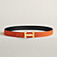 H belt buckle & Reversible leather strap 32 mm, view 2 of 4