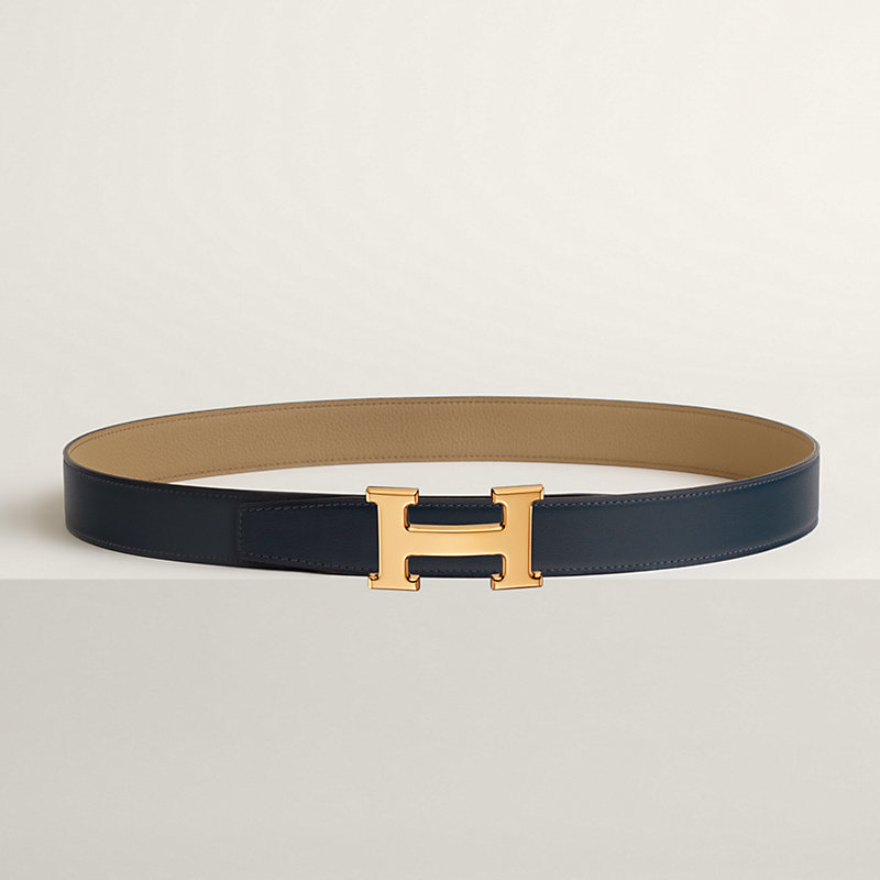 H belt buckle & Reversible leather strap 32 mm