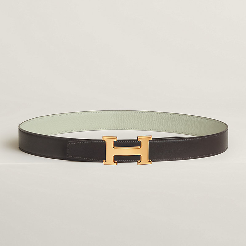 H belt buckle & Reversible leather strap 32 mm