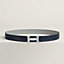 H belt buckle & Reversible leather strap 32&nbsp;mm, View: , view 1 of 3
