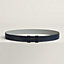 H belt buckle & Reversible leather strap 32&nbsp;mm, View: , view 1 of 3