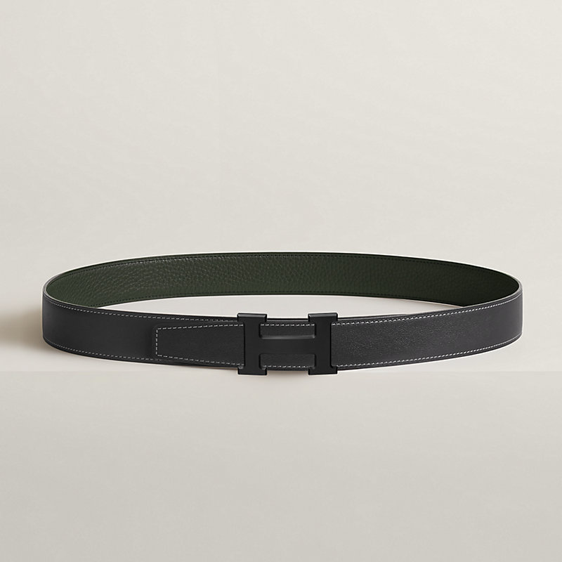 H belt buckle & Reversible leather strap 32 mm