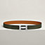 H belt buckle & Reversible leather strap 32 mm, view 1 of 4