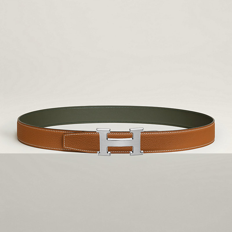 H belt buckle & Reversible leather strap 32 mm