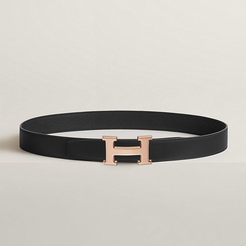 H belt buckle & Reversible leather strap 32 mm