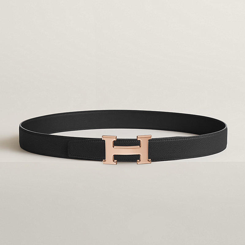 H belt buckle & Reversible leather strap 32 mm
