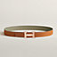 H belt buckle & Reversible leather strap 32&nbsp;mm, View: , view 1 of 3