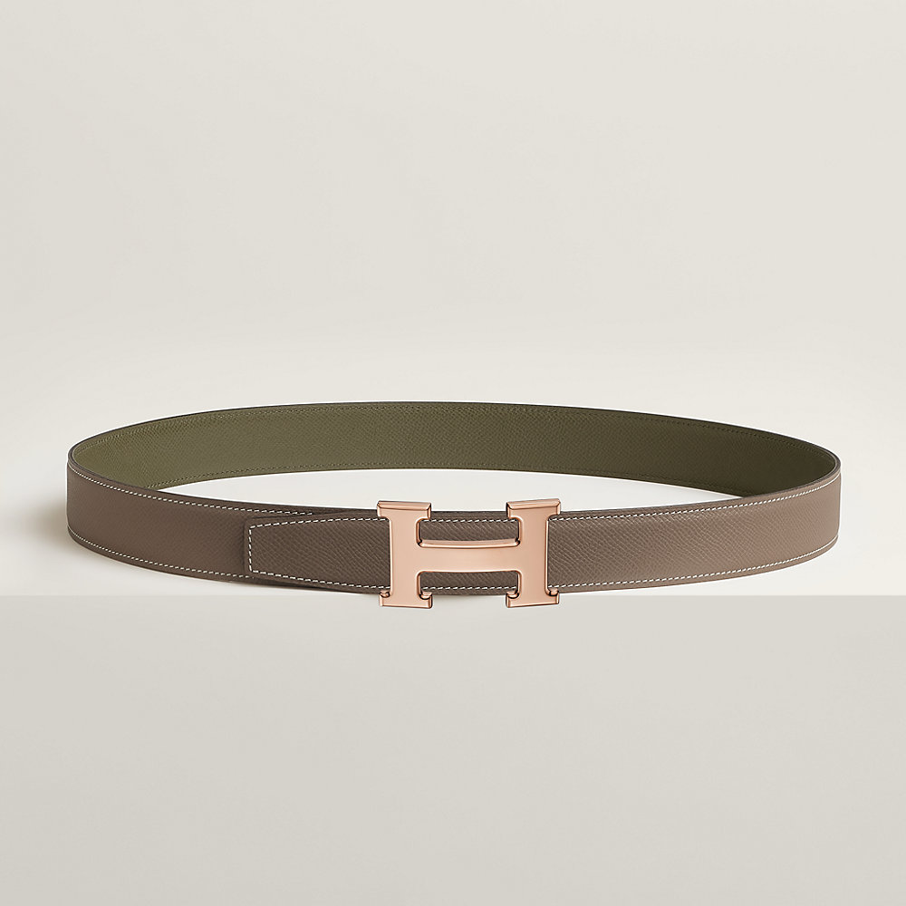 ♤エルメス￼♤ブラウン♤ベルト♤Hermès♤馬車♤ HERMES エルメス 馬車ロゴ リバーシブル レザー ベルト ブラウン