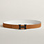 H belt buckle & Reversible leather strap 32 mm, view 1 of 3