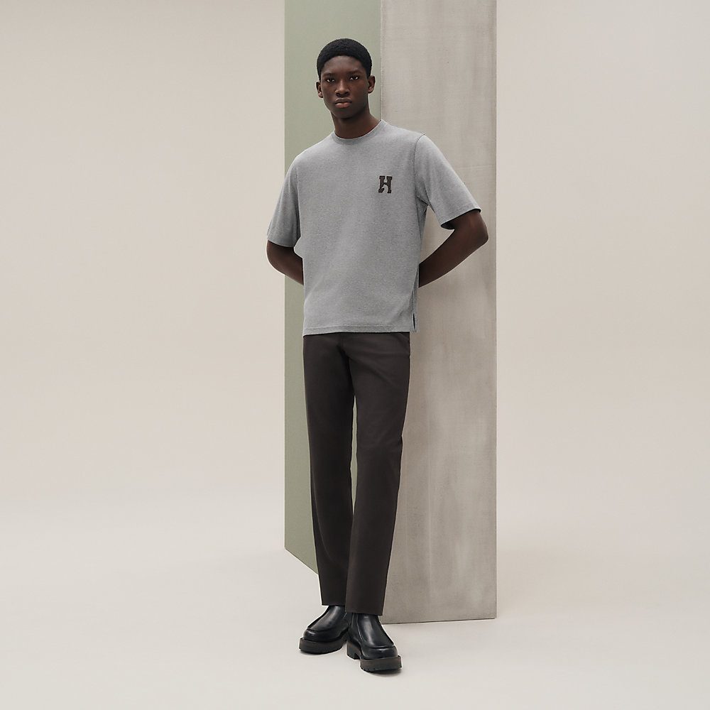 HERMES H’Cheval レザーディテールTシャツ h-cheval-t-shirt-with-leather-