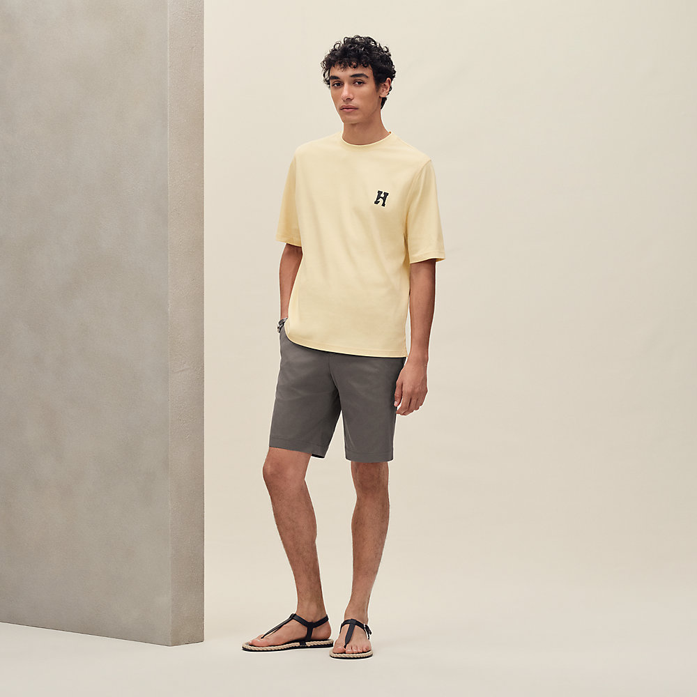 HERMES Tシャツ《H’Cheval/H シュヴァル HERMES Tシャツ《H'Cheval/H シュヴァル》 M ブラン コットン 【公式通販】