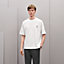 "H'Cheval" t-shirt with leather detail, View: Worn, worn, view 2 of 4
