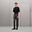 "H'Cheval" t-shirt with leather detail, View: Worn, worn, view 1 of 4