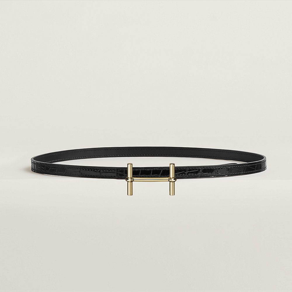 HERMES(エルメス) □刻印レザーベルト ブラック サイズ 90