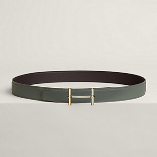 H d'Ancre belt buckle & Reversible leather strap 32 mm