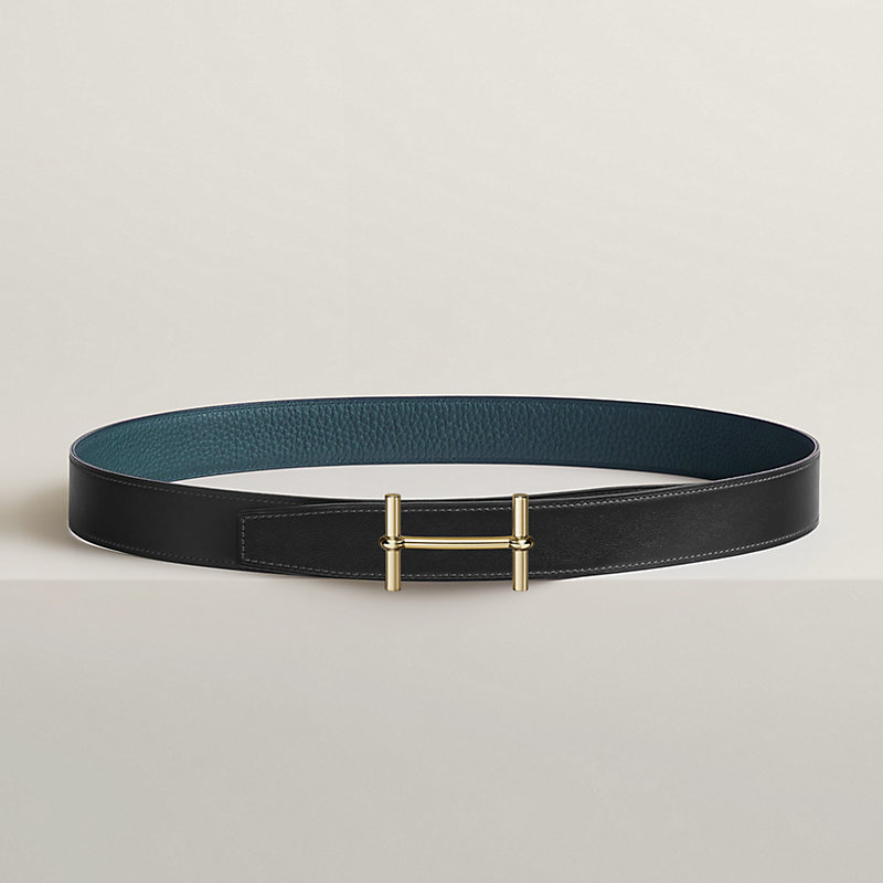 H d'Ancre belt buckle & Reversible leather strap 32 mm