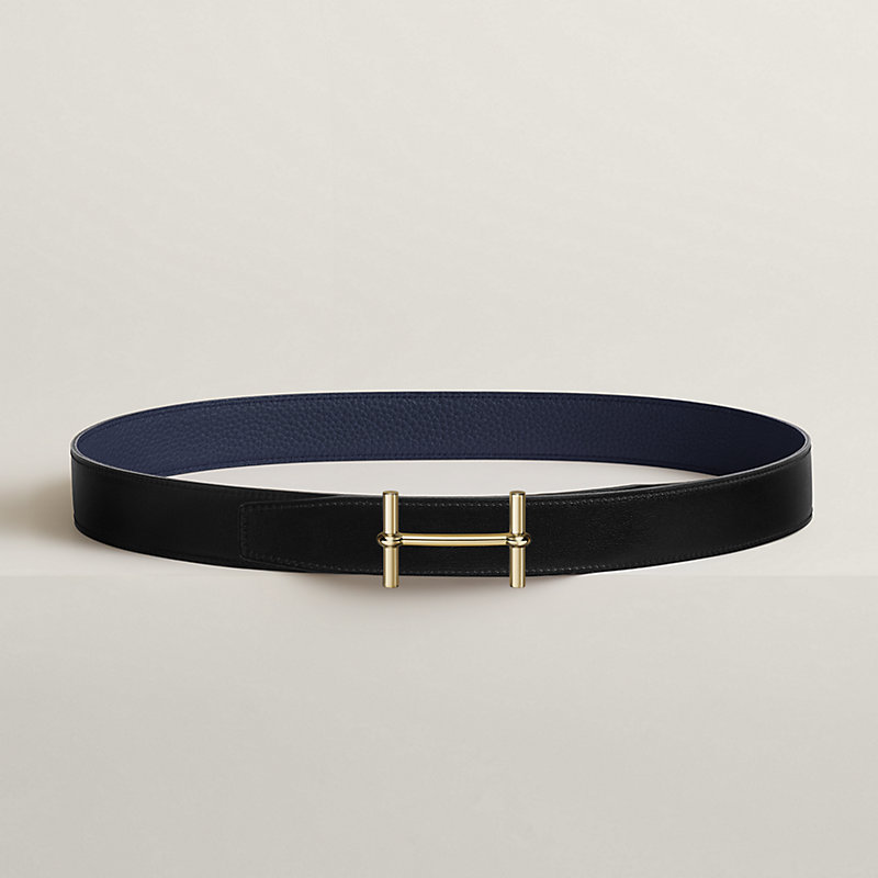 H d'Ancre belt buckle & Reversible leather strap 32 mm