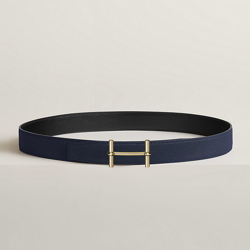 H d'Ancre belt buckle & Reversible leather strap 32 mm