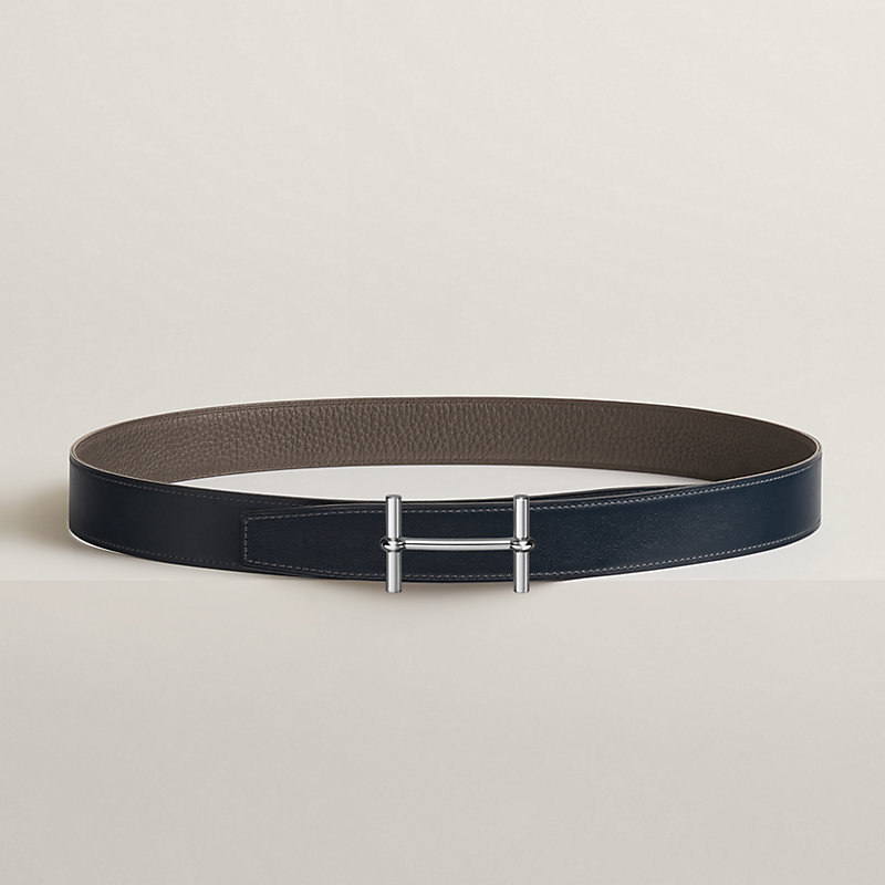 H d'Ancre belt buckle & Reversible leather strap 32 mm