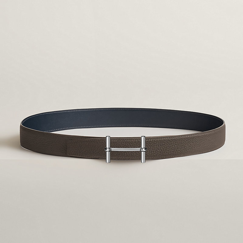 H d'Ancre belt buckle & Reversible leather strap 32 mm