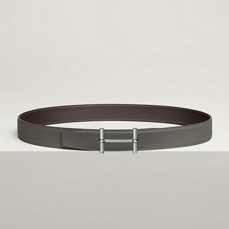 H d'Ancre belt buckle & Reversible leather strap 32 mm