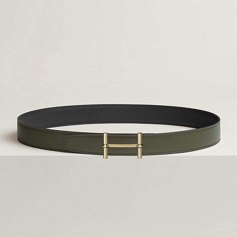 H d'Ancre belt buckle & Reversible leather strap 32 mm