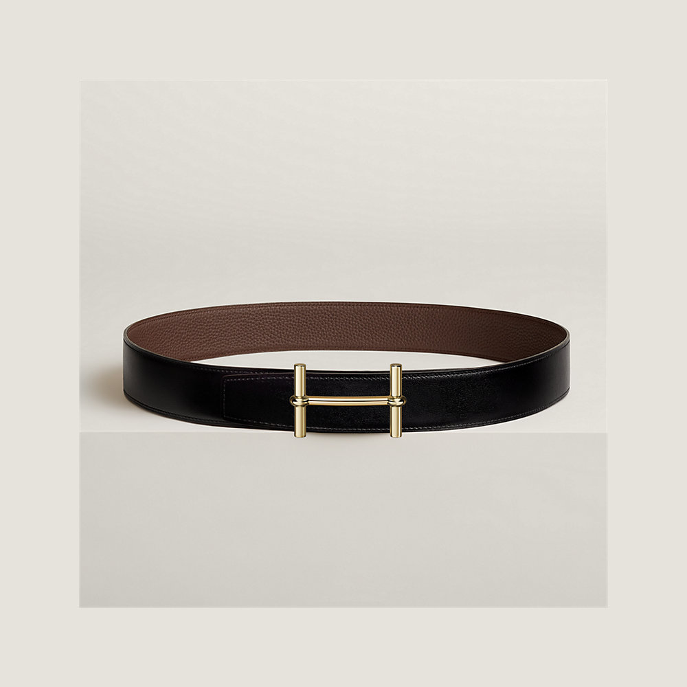 Chaine d'ancre leather belt Hermès Black size 90 cm in Leather - 10625203