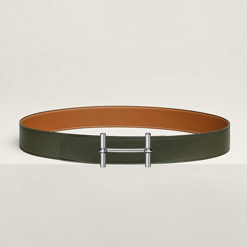 H d'Ancre belt buckle & Reversible leather strap 38 mm